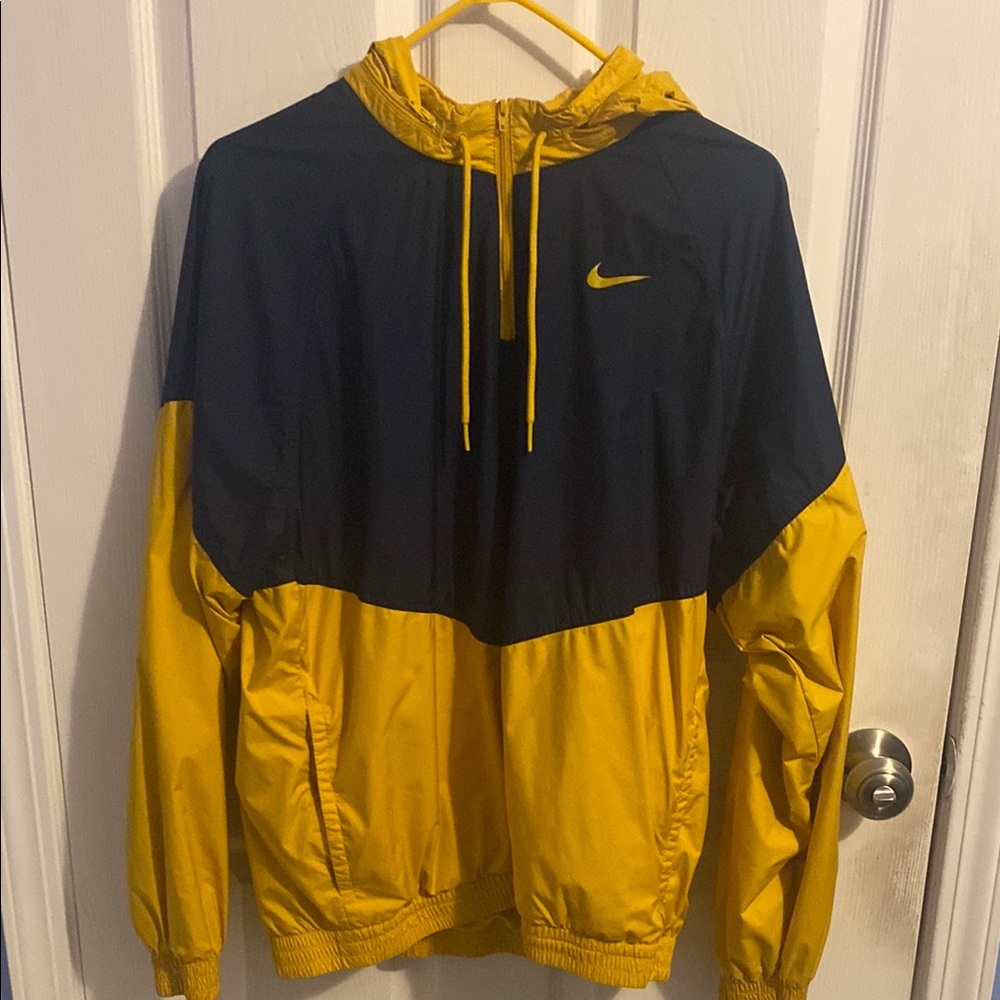 Nike Yellow and Blue Nike Sb Windbreaker Jacket
